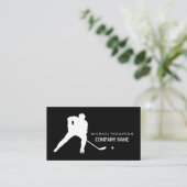 Hockey-Silhouette, Hockey-Spieler, Hockey-Coach Visitenkarte (Stehend Vorderseite)
