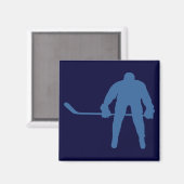 Hockey Silhouette Magnet (Vorderseite/Rückseite)