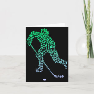Hockey-Silhouette-Symbol Hockey-Spieler-Ausrüstung Karte
