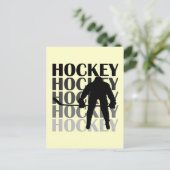 Hockey-Silhouette T - Shirt und Geschenke Postkarte (Stehend Vorderseite)