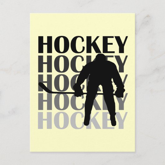 Hockey-Silhouette T - Shirt und Geschenke Postkarte (Vorderseite)