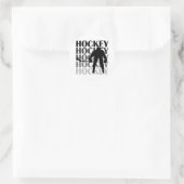 Hockey-Silhouette T - Shirt und Geschenke Runder Aufkleber (Tasche)
