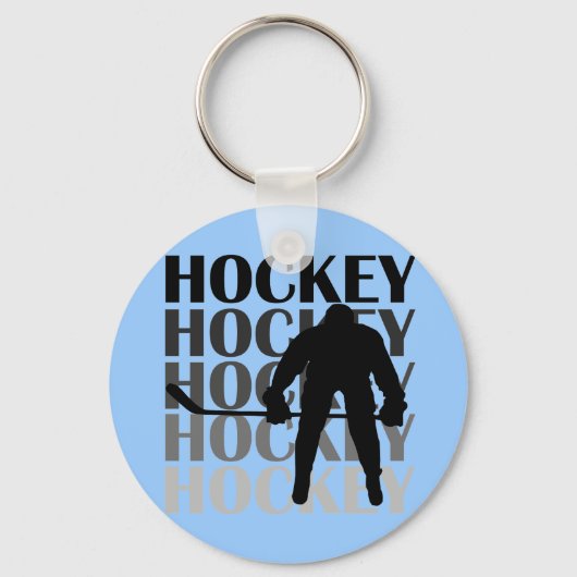 Hockey-Silhouette T - Shirt und Geschenke Schlüsselanhänger (Vorderseite)