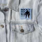 Hockey-Silhouette-T - Shirts und Geschenke Button (Beispiel)