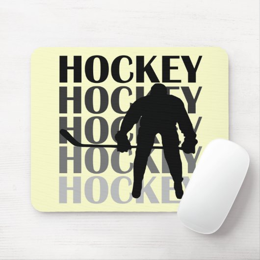 Hockey-Silhouette-T - Shirts und Geschenke Mousepad (Mit Mouse)