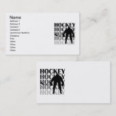Hockey-Silhouette-T - Shirts und Geschenke Visitenkarte (Vorne/Hinten)