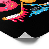 Hockey Six Seven Ice Cream Drip  Poster (Ecke)