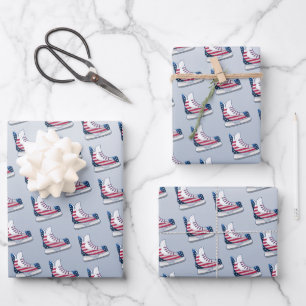 Hockey Skate 4. Juli Geschenkpapier Set