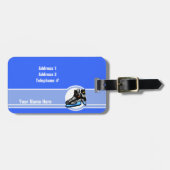 Hockey-Skate; blau Gepäckanhänger (Vorderseite horizontal)