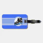 Hockey-Skate; blau Gepäckanhänger (Rückseite horizontal)
