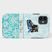 Hockey-Skate; Damask Case-Mate iPhone Hülle (Rückseite (Horizontal))