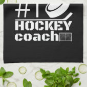 Hockey-Skate Handtuchwagen Nr. 1 Schwarz-weiß Geschirrtuch (Gefaltet)