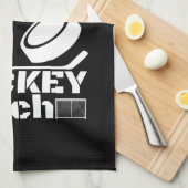 Hockey-Skate Handtuchwagen Nr. 1 Schwarz-weiß Geschirrtuch (Viertel Falte)