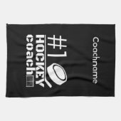 Hockey-Skate Handtuchwagen Nr. 1 Schwarz-weiß Geschirrtuch (Horizontal)