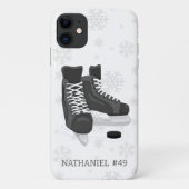 Hockey Skate Monogram Case-Mate iPhone Hülle (Rückseite)