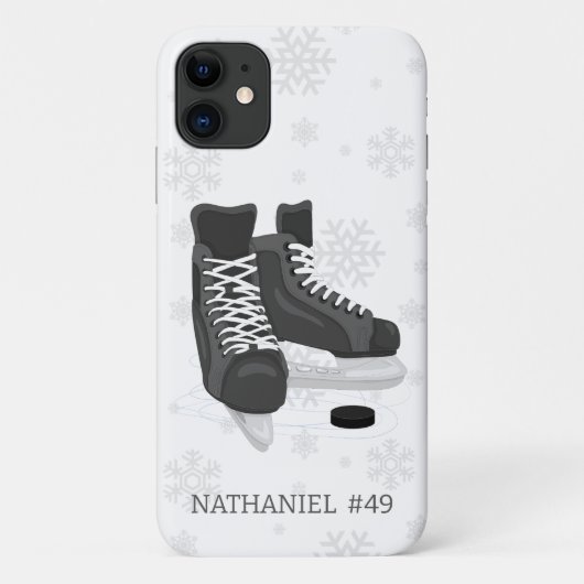 Hockey Skate Monogram Case-Mate iPhone Hülle (Rückseite)