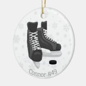 Hockey Skate Monogram Weihnachtsschmuck (Links)