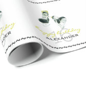 Hockey-Skate-Personalisierter 16. Geburtstag Geschenkpapier (Rolleneckpunkt)