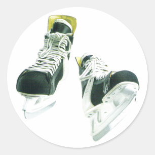 Hockey-Skate Runder Aufkleber