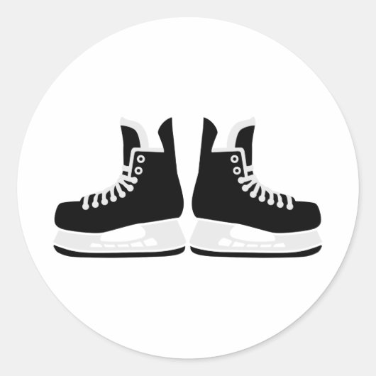 Hockey-Skate Runder Aufkleber (Vorderseite)