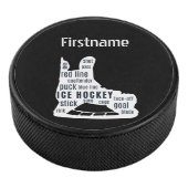 Hockey-Skate - Schwarzes Personalisiertes Eis Eishockey Puck (3/4)
