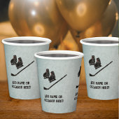 Hockey-Skate Stick beliebigen Namen / Gelegenheits Pappbecher