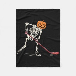 Hockey Skeleton Halloween Player Catcher Mens Boys Fleecedecke