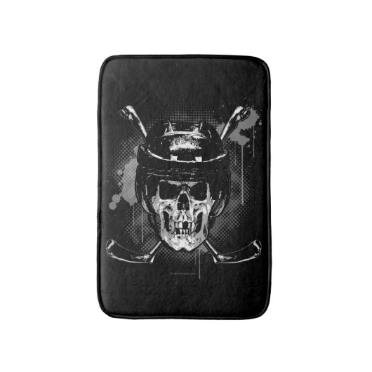 Hockey Skull Badematte (Vorderseite Vertikal)