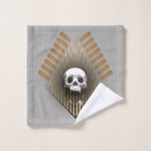 Hockey Skull & Sticks Badhandtuch Set (Waschlappen)
