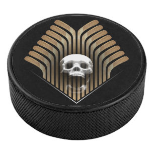 Hockey Skull & Sticks Eishockey Puck