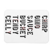 Hockey Slang Chirp Gino Sauce Bucket Tendy Celly Magnet (Horizontal)