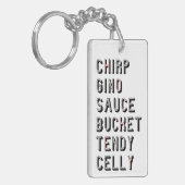 Hockey Slang - Chirp Gino Sauce Bucket Tendy Celly Schlüsselanhänger (Vorderseite links)