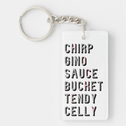 Hockey Slang - Chirp Gino Sauce Bucket Tendy Celly Schlüsselanhänger (Vorderseite)