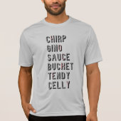Hockey Slang - Chirp Gino Sauce Bucket Tendy Celly T-Shirt (Vorderseite)