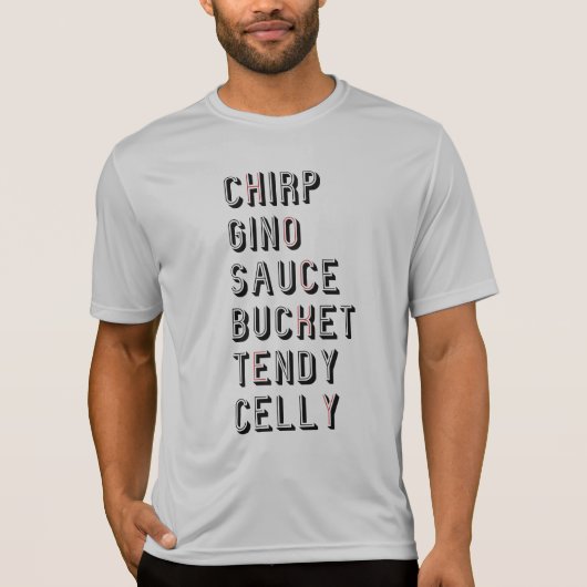 Hockey Slang - Chirp Gino Sauce Bucket Tendy Celly T-Shirt (Vorderseite)