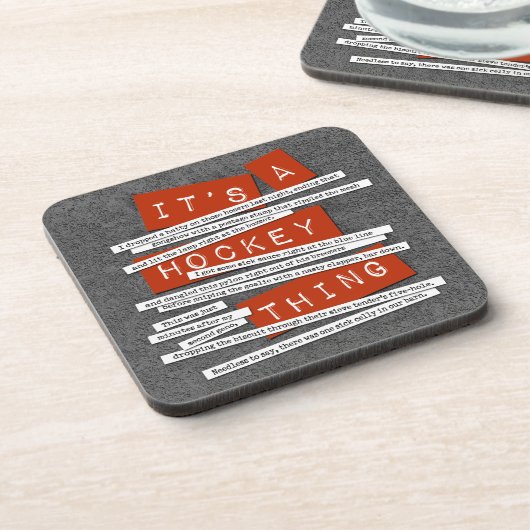 Hockey Slang Drink Untersetzer (Linke Seite)