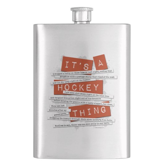 Hockey Slang Flachmann (Vorderseite)