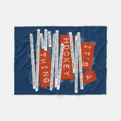 Hockey Slang Fleece Blanket (Vorderseite (Horizontal))