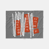 Hockey Slang Fleece Blanket (Vorderseite (Horizontal))