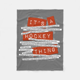 Hockey Slang Fleece Blanket