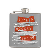 Hockey Slang Hip Flask Flachmann (Vorderseite)