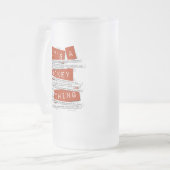 Hockey Slang Mattglas Bierglas (Vorderseite Links)