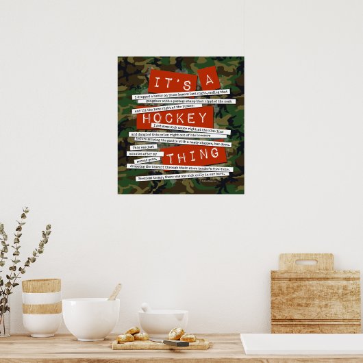 Hockey Slang Poster (Küche)