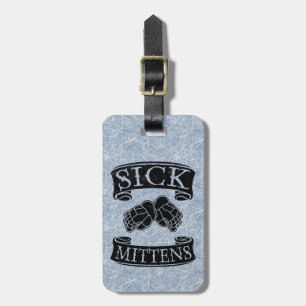 Hockey Slang Sick Mittens Gepäck Tag Template Gepäckanhänger