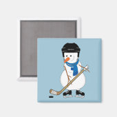 Hockey Snowman Christmas Magnet (Vorderseite/Rückseite)