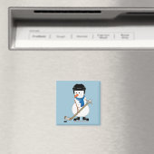 Hockey Snowman Christmas Magnet (In Situ (Geschirrspüler))
