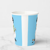 Hockey Snowman Weihnachten Pappbecher (Links)