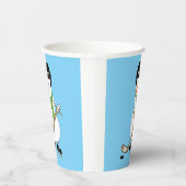 Hockey Snowman Weihnachten Pappbecher (Rechts)