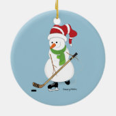 Hockey Snowman Weihnachtsschmuck (Hinten)