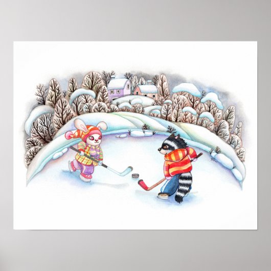 Hockey-Spaß Poster (Vorne)